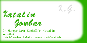 katalin gombar business card